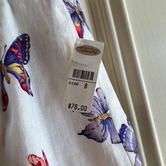 Talbots butterfly pattern linen skirt . - Picture 11 of 11
